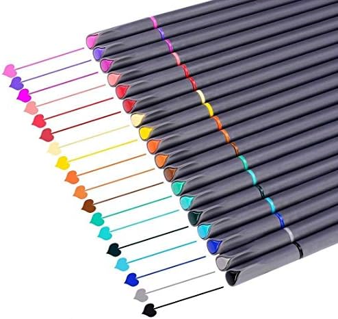 IBayam 18 צבעים עטים קצה עדינים עם מספריים מוטפוזיים 3-חבילות