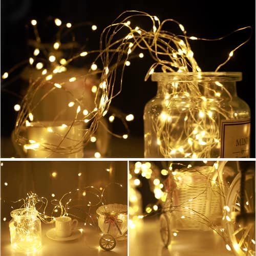 SLKIJDHFB אורות פיות, אורות מחרוזת -16ft /50 נוריות LED אורות חג מולד - אורות פיות מקורה /חיצוניים -