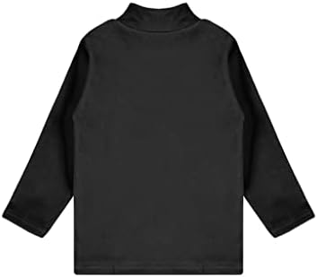 TTAO ילדים תחתונים תרמיים צמרות שרוול ארוך חולצה סתיו חורף טי חם תחתונים תחתונים שחורים סוג C 7-8 שנים