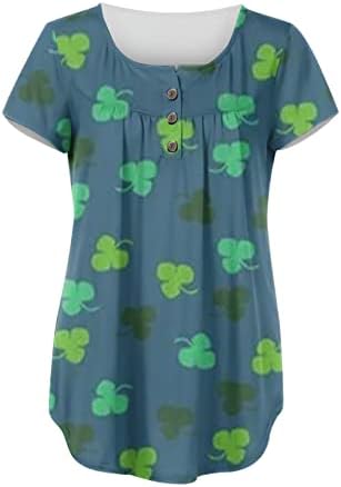 חולצת טריקו של Akollsppnsy's St. Patrick St. Patrick, חולצות צווארון אבזם שרוול קצר עובדות חולצות חג