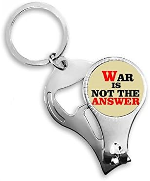 מלחמה היא לא התשובה אהבה שלום עולם ציפורניים ניפר טבעת מפתח פתיחת בקבוקי שרשרת