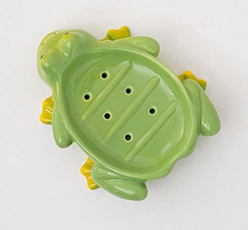 123 ארטים סבון קרמיקה צפרדע צורה מחזיק סבון סבון סבון