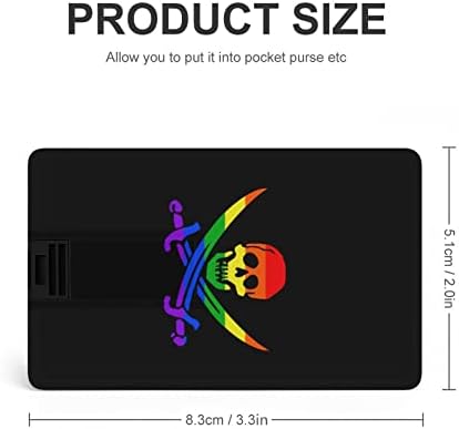 גאווה גאווה להטבים גולגולת פיראטים USB 2.0 כונני פלאש מכשירי זיכרון צורת כרטיס אשראי