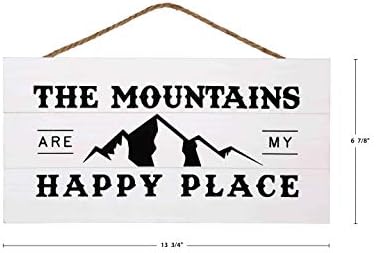 הרים הם המקום המאושר שלי קרש עץ תלייה שלט לעיצוב הבית