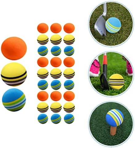 30 יחידות קשת בפועל גולף כדורי ספוג גולף אווה קצף קשת בפועל גולף כדורי אלסטי אימון כדורי רך גולף משחק