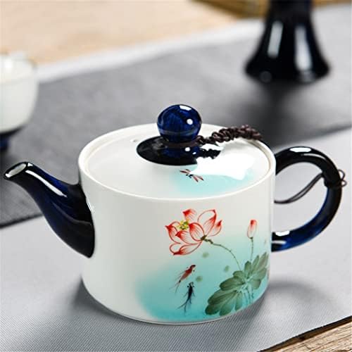 YCZDG גלילי מצויר ביד לוטוס קונג פו קומקום קטן קרמיקה סיר יחיד תה ביתי סט קומקום בעבודת יד