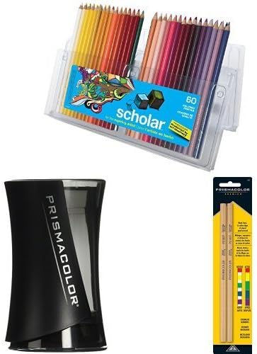 עפרונות צבעוניים של Prismacolor, 60 חבילות עם מחדד עיפרון