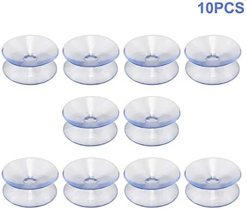 10 חבילות כוסות יניקה דו צדדיות תואמות את שולחן הזכוכית, כוסות יניקה ברורות כוס יניקה של קולב חלון ללא