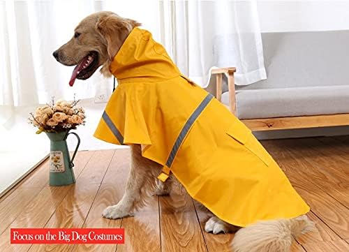 JYDQM קלטת רפלקטיבית כלב מעיל גשם מעיל מחמד גדול חיות מחמד בגדים כלב מעיל גשם דובון כלב גדול גשם מעיל